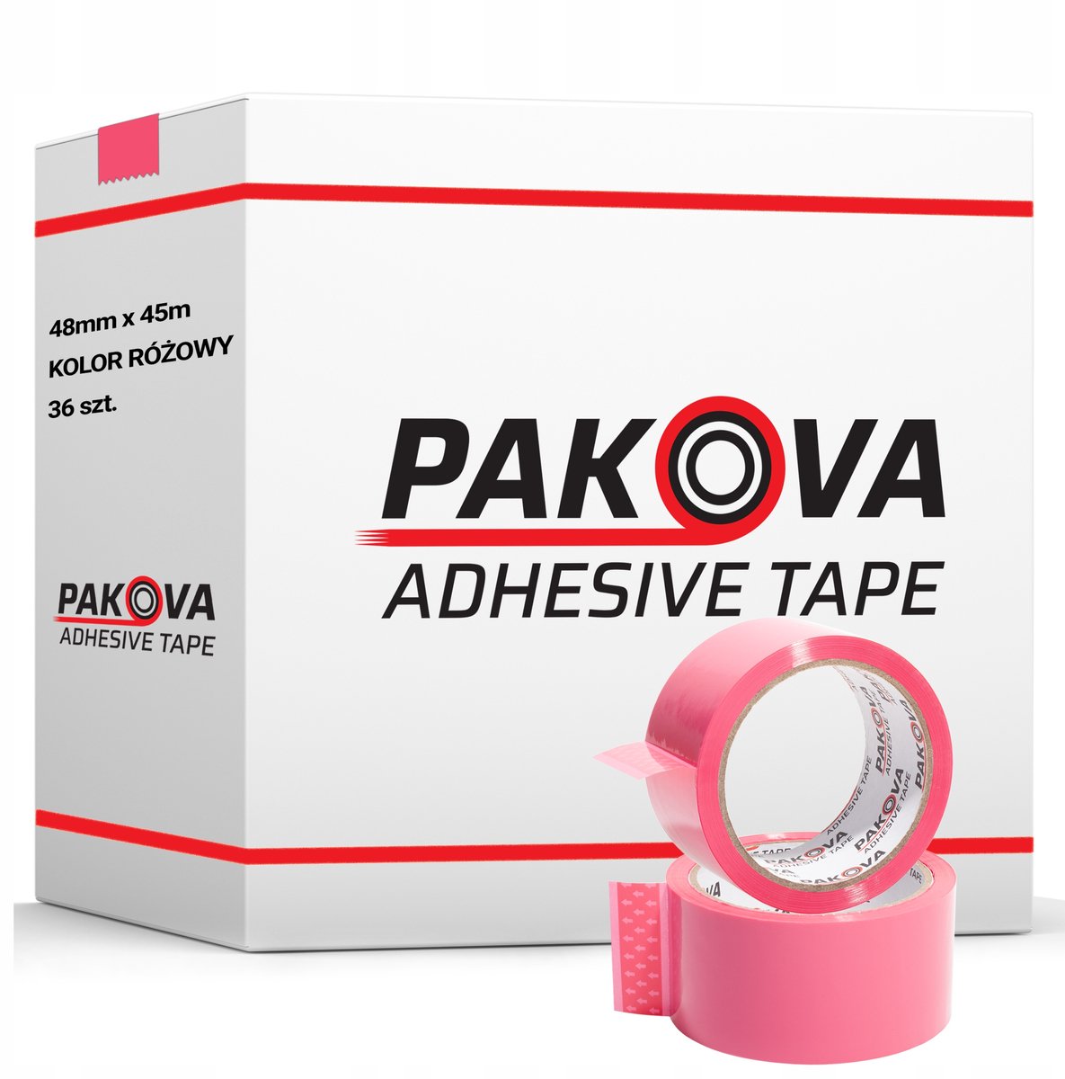 Pakova Pakkingstape Roze 48mm x 50m - 36 Rollen