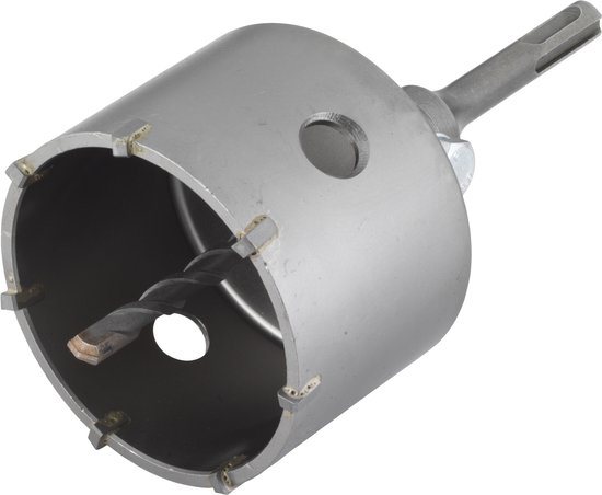 Wolfcraft 83mm gatenzaag met SDS plus schacht, ideaal voor het boren van gaten in steen.