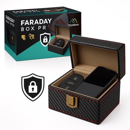 Pickaboo® Faraday Box Autosleutel Pro – hoogwaardig leer