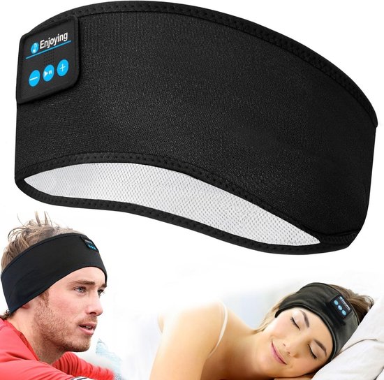 longziming - Bluetooth hoofdband - Draadloze Slaapkoptelefoon Hoofdband – Comfortabele Sport Hoofdband met HD Stereo Geluid, Ideaal voor Slapen, Hardlopen, Yoga, Fitness en Reizen