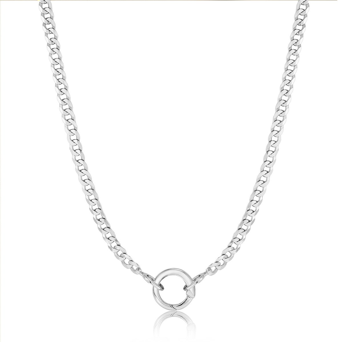 Ania Haie AH N052-02H Pop Charms Dames Ketting - Collier - Sieraad - Schakelketting - Zilver - 925 Zilver - Gourmet - 10 mm breed - 46 cm lang