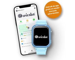 Wiesba WB39 - smartwatch kinderen - gps horloge kind - kinderhorloge bellen - gps tracker kinderhorloge - kinderhorloge met gps - kinderhorloge - Blauw