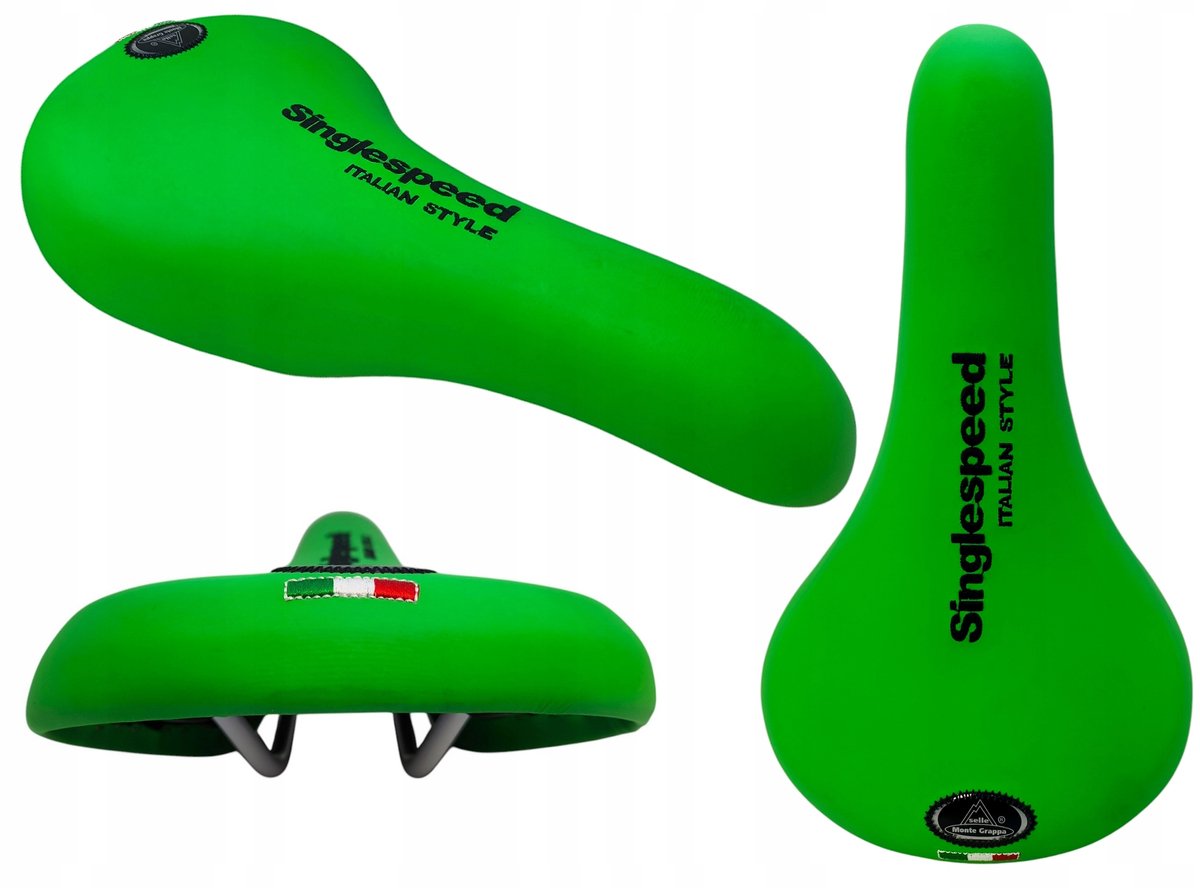 Selle Monte Grappa Singlespeed Fietszadel Groen - Stijlvol en Comfortabel