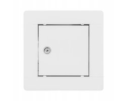 Witte Metalen Inspectieluik 10x10 met Slot