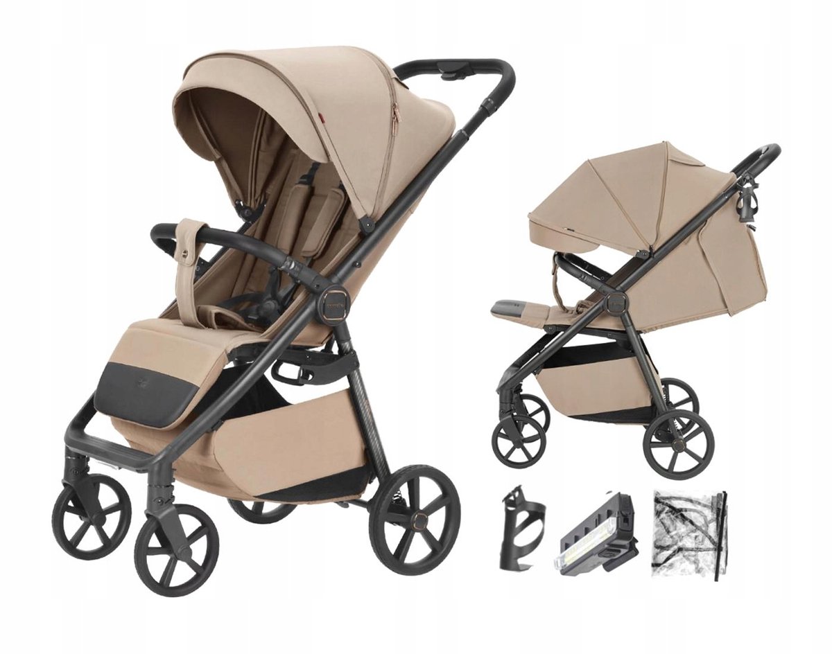 Merkloze Kinderwagen Bravo Carbon: Lichtgewicht & Comfortabel tot 22kg