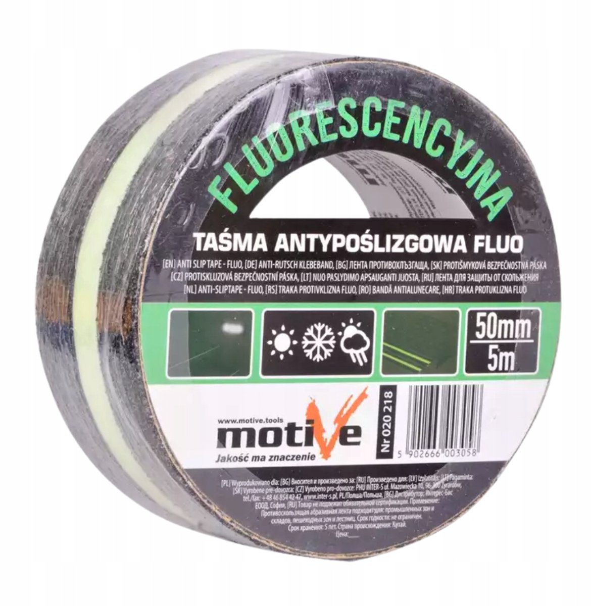MOTIVE Antislip Tape FLUO 50mm x 5m - Veiligheid op Vloeren
