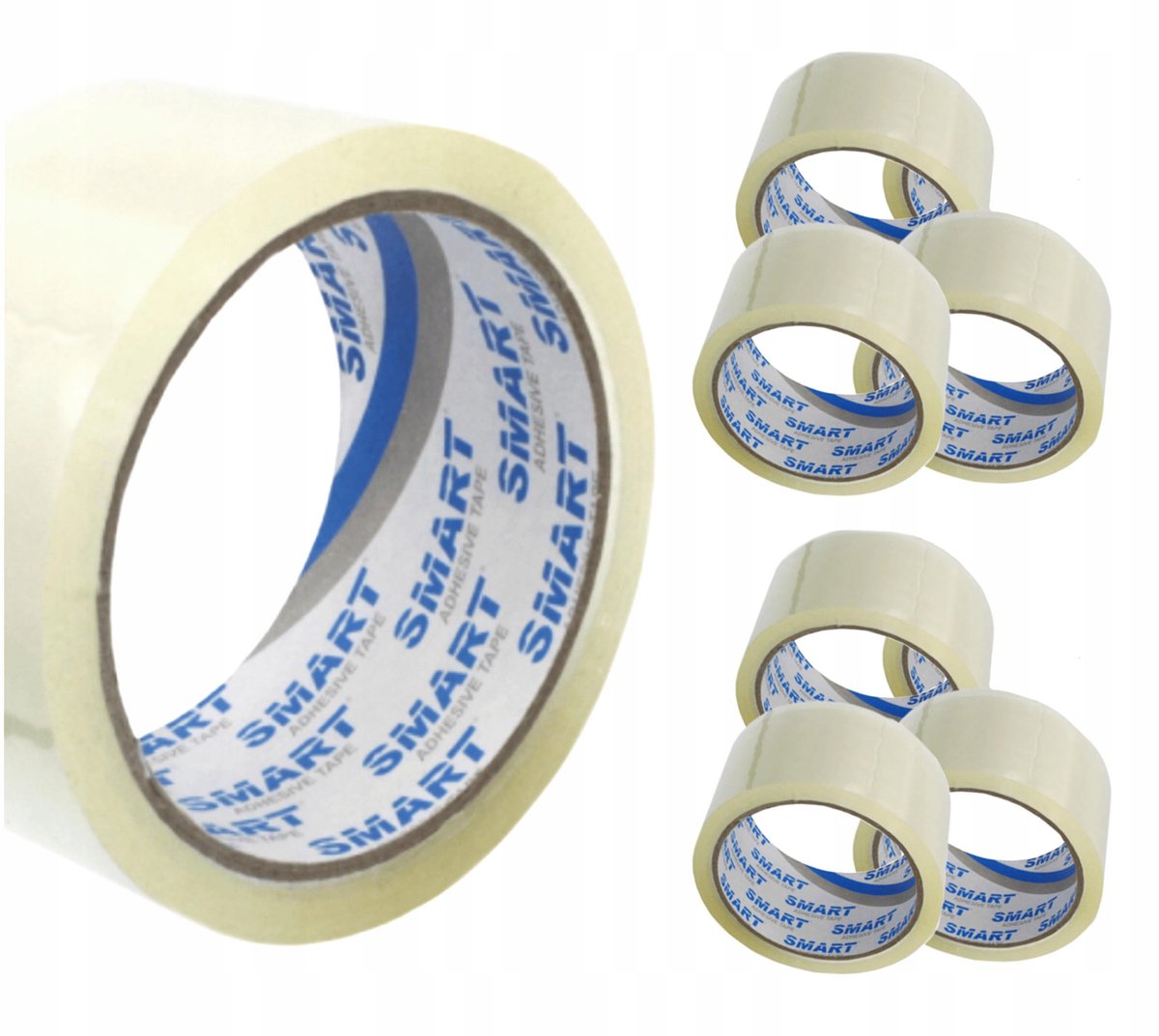 Smart Pakkingstape Acryl 48mm x 60m - 6 Rollen Transparant