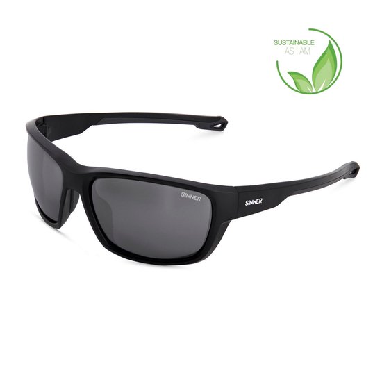 SINNER Nirapi - Zonnebril - Polariserende SINTEC® lenzen - Mat zwart - Unisex - One size - BIO based frame
