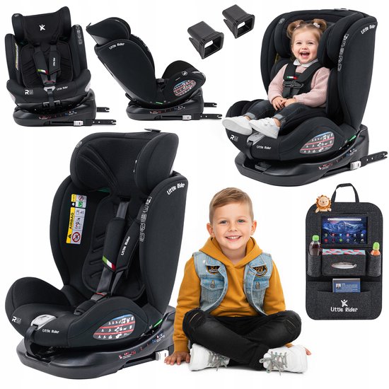 Draaibare Autostoel 360° Zwart 40-150 cm i-Size R129 + ISOFIX