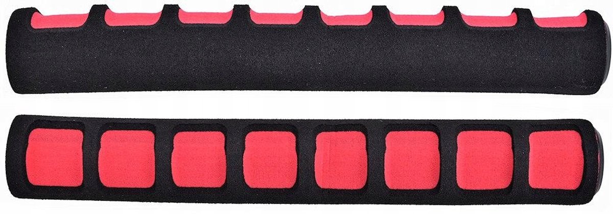 Prox GP-01 Fietshandvatten - Lang, Schuim, Comfortabel, Rood/Zwart