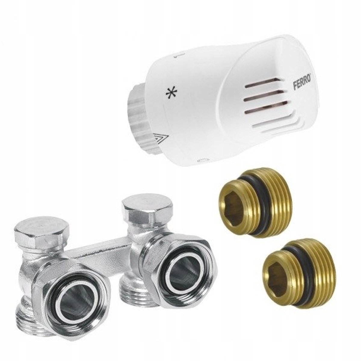 Ferro Thermostatische Hoekklep Set Universeel M30x1,5