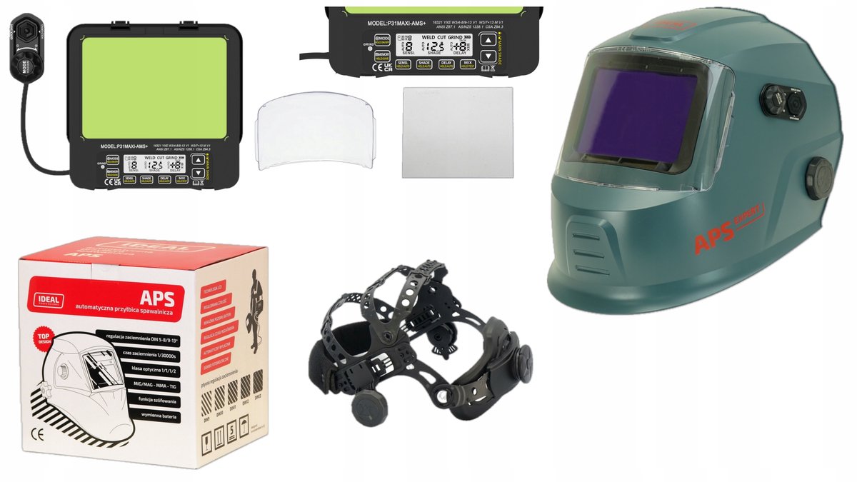 Automatische lashelm APS Expert P31-MAXI X1 Grijs TrueView+ | DIN3/4-8/9-13