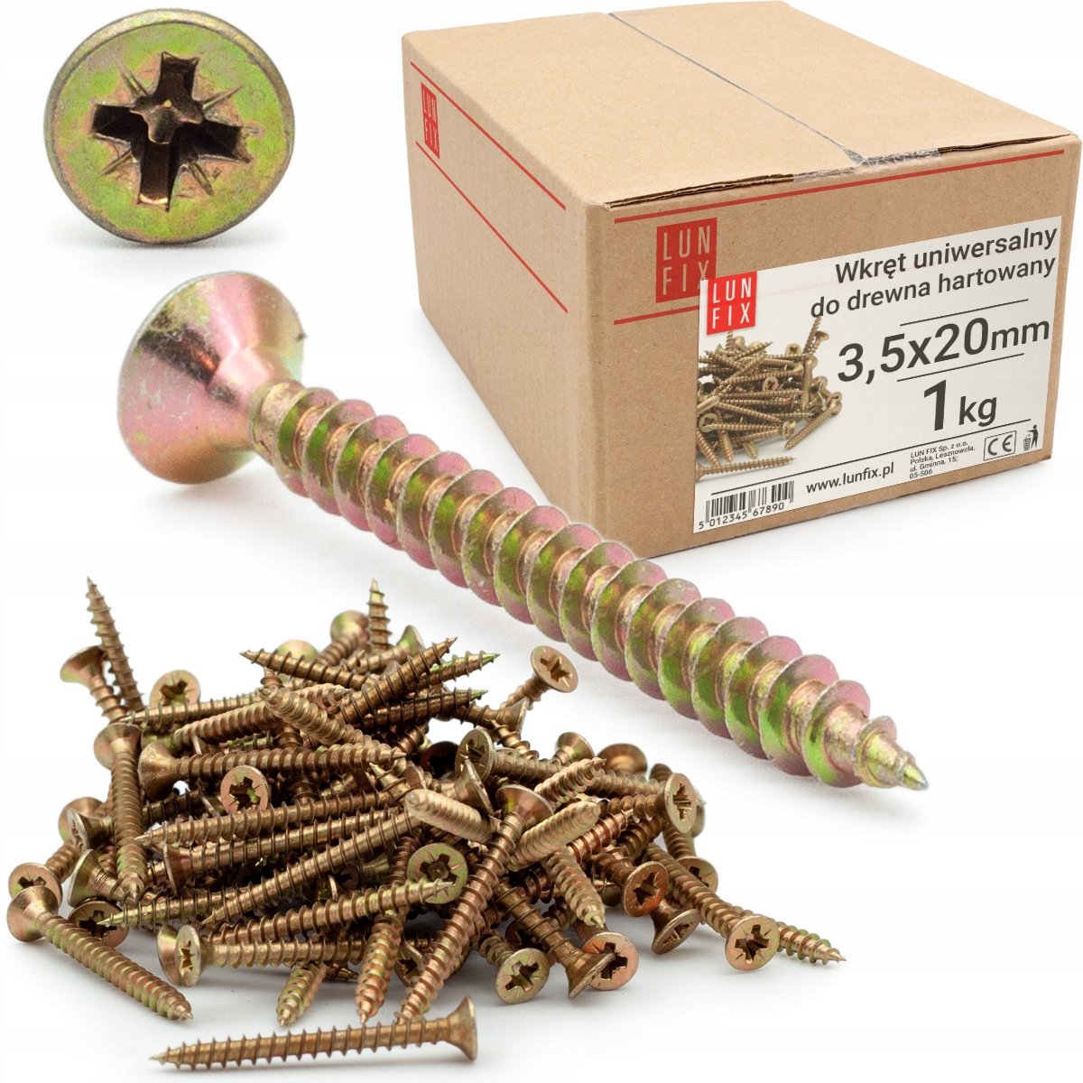 Geharde Houtschroeven 3,5x20mm Universeel 1kg