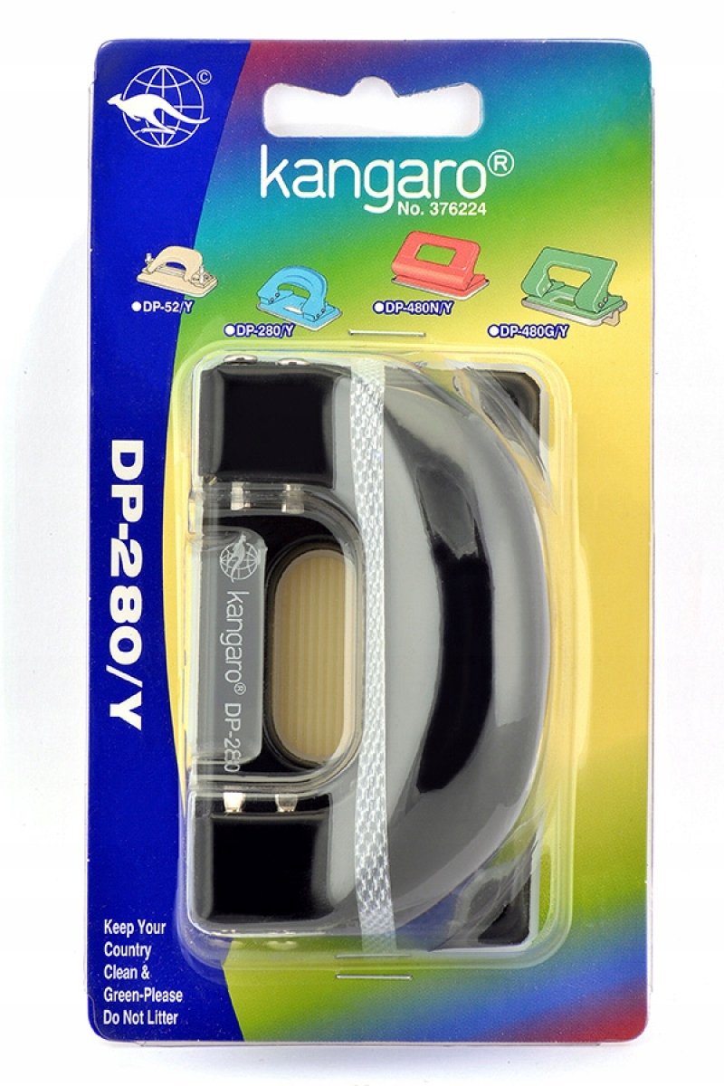Kangaro DP-280Y Metaalperforator - Zwart, 11 Vel Capaciteit