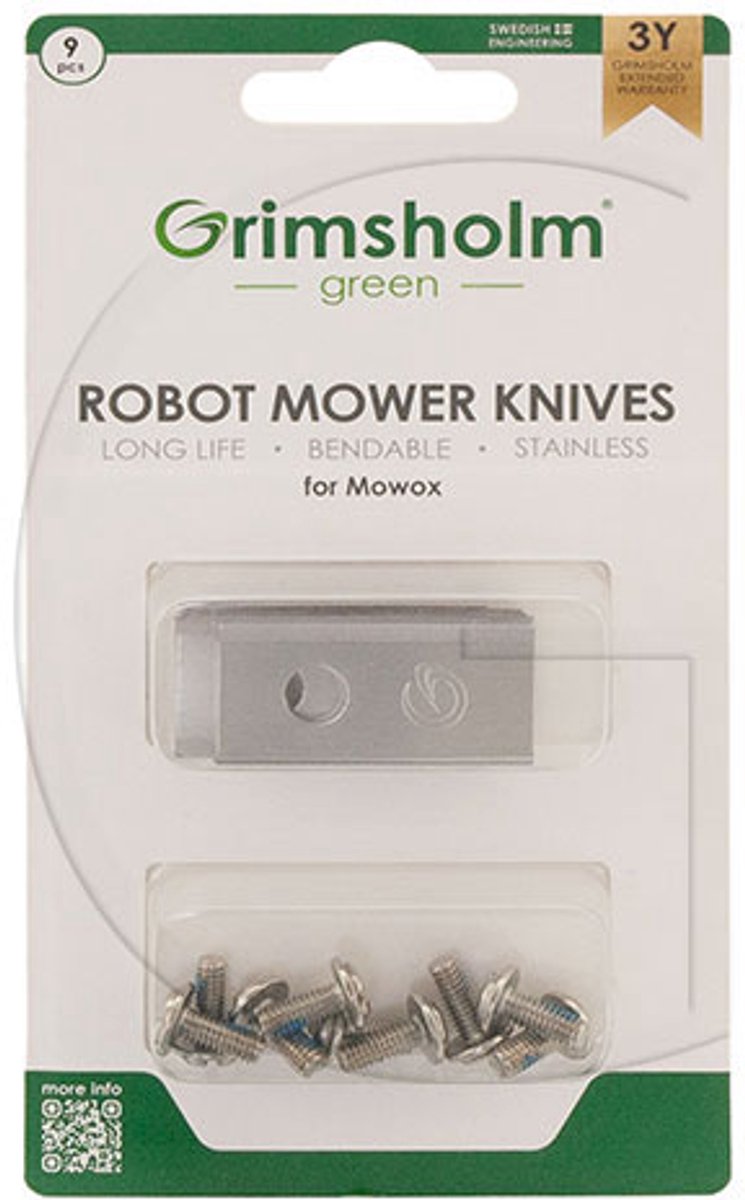 Mesjes ( 9 Stuks ) voor Robotmaaier van Grimsholm
