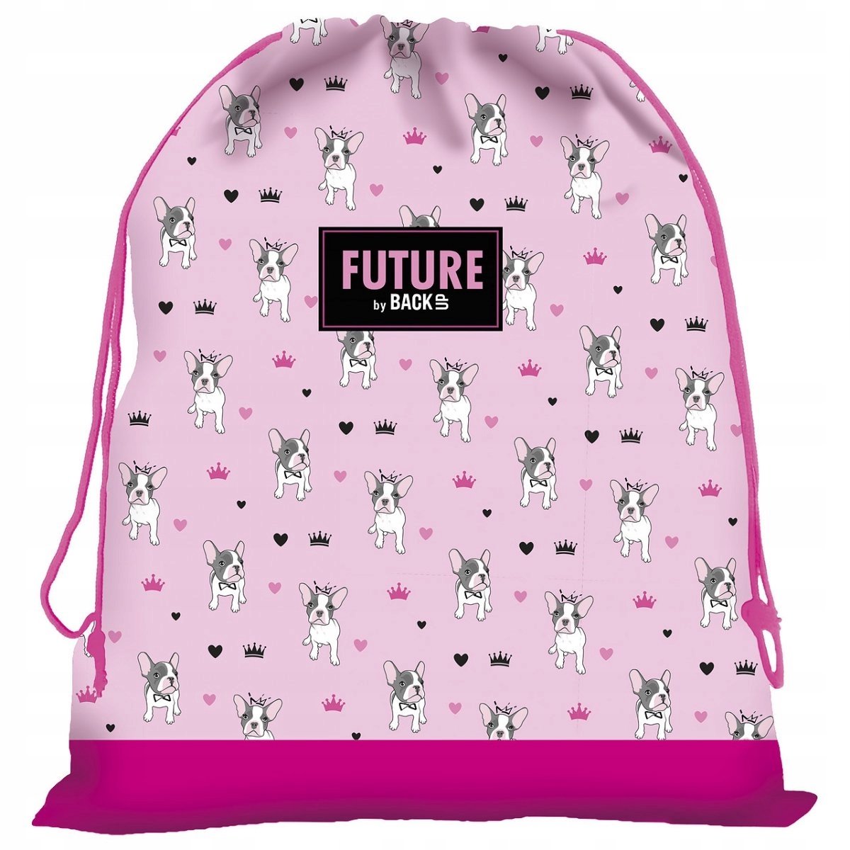 Rugzak voor Schoenen met Bulldog Hondenprint - 35x42 cm