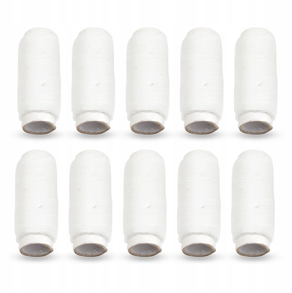 10x Polyester Naaisgaren Spoelen - Wit, 120m per Spoel