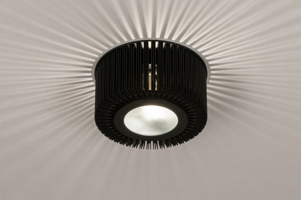 Lumidora Plafondlamp 74284 - Plafonniere - YDE - G9 - Zwart - Aluminium - ⌀ 14 cm