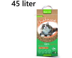Chatoune kattenbakvulling 45 liter - biologisch afbreekbaar - 100% natuurlijk - absorptie 200% - kleeft niet - bescherm onze planeet