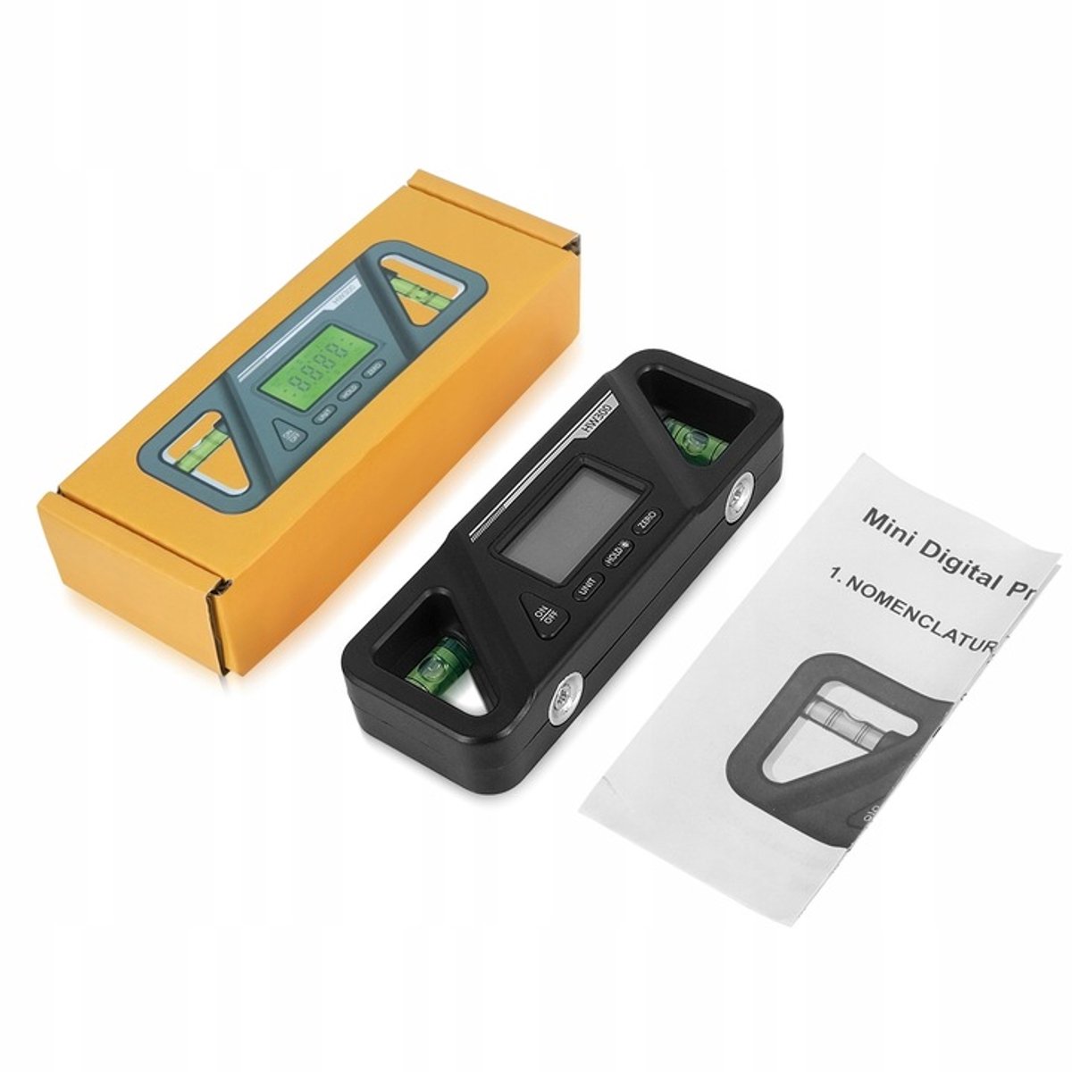 Digitale waterpas met LCD-scherm en magneet