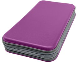 Purepeak CD Hoes Opbergmap - DVD Hoesjes Case - Opslag voor 96 CD's - Auto Map - Paars