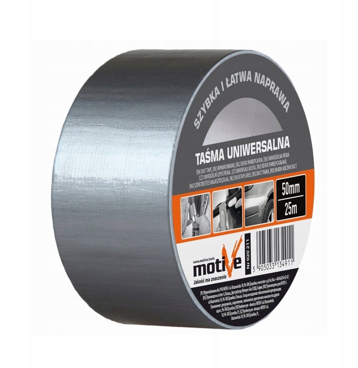 Motive Universele Sterke Tape 50mm x 25m - Duct Tape voor Reparatie & Isolatie