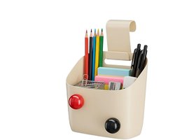 Bedside Organizer, Hangbare opslagdoos en grote capaciteit Long Tail Design, Multi-Pocket Hook Feature, Slaapzaal mand organisator met gebruik voor toiletartikelen Schrijfwerk Snacks Cosmetica Huis Badkamer Kast