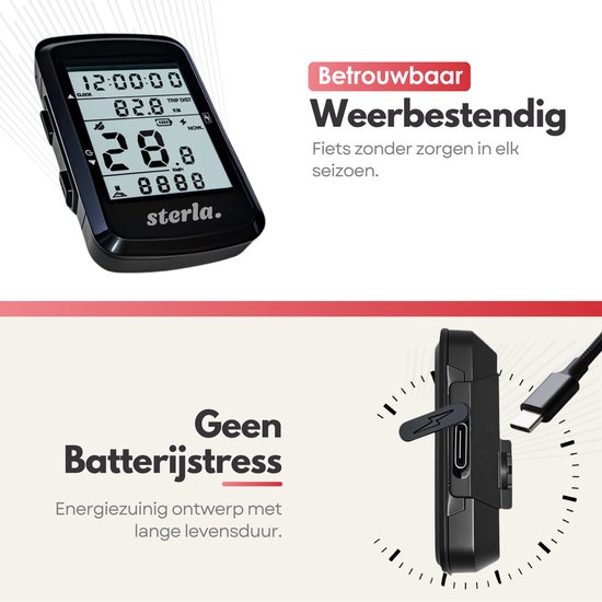 Draadloze GPS Fietscomputer - Waterdichte Kilometerteller met LCD Display - Snelheidsmeter & Afstandsmeting - Voor Racefiets & Stadsfiets van Merkloos — afbeelding 4