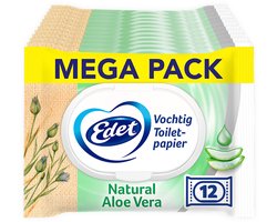 Edet Vochtig Wc Papier Aloe Vera - 12 x 42 = 504 vellen