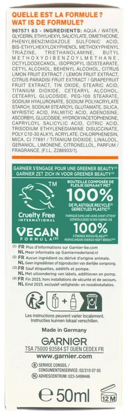 Garnier SkinActive - Glow Booster Serum Cream met Vitamine C* en SPF 25 - 2-in-1 serum & crème - Serum Vitamine C* - Hydrateert & Laat Stralen - 50ml