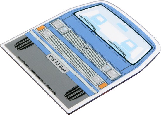 Foto: Brisa vw collection volkswagen polycarbonaat ijskrabber ruitenkrabber banden sneeuwverwijderaar als winter auto accessoire t3 bulli bus vooraan blauw 
