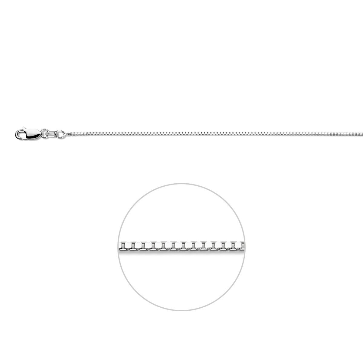 YO&NO - Ketting - Venetiaans - 1.1mm - 38cm - Kinderen - Zilver 925
