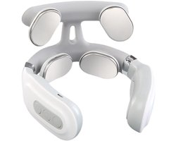 4-Hoofd Cervicale Massager Sterkte Aanpassing USB Opladen Intelligente Voice Verwarming Nek Massager Nekverzorging
