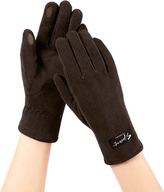 Warme handschoenen voor de herfst en winter - 24*10cm - Warme winterhandschoenen van pluche - Verdikte outdoorhandschoenen - Handschoenen voor fietsen en hardlopen - Koudebestendige handschoenen - Touchscreenhandschoenen