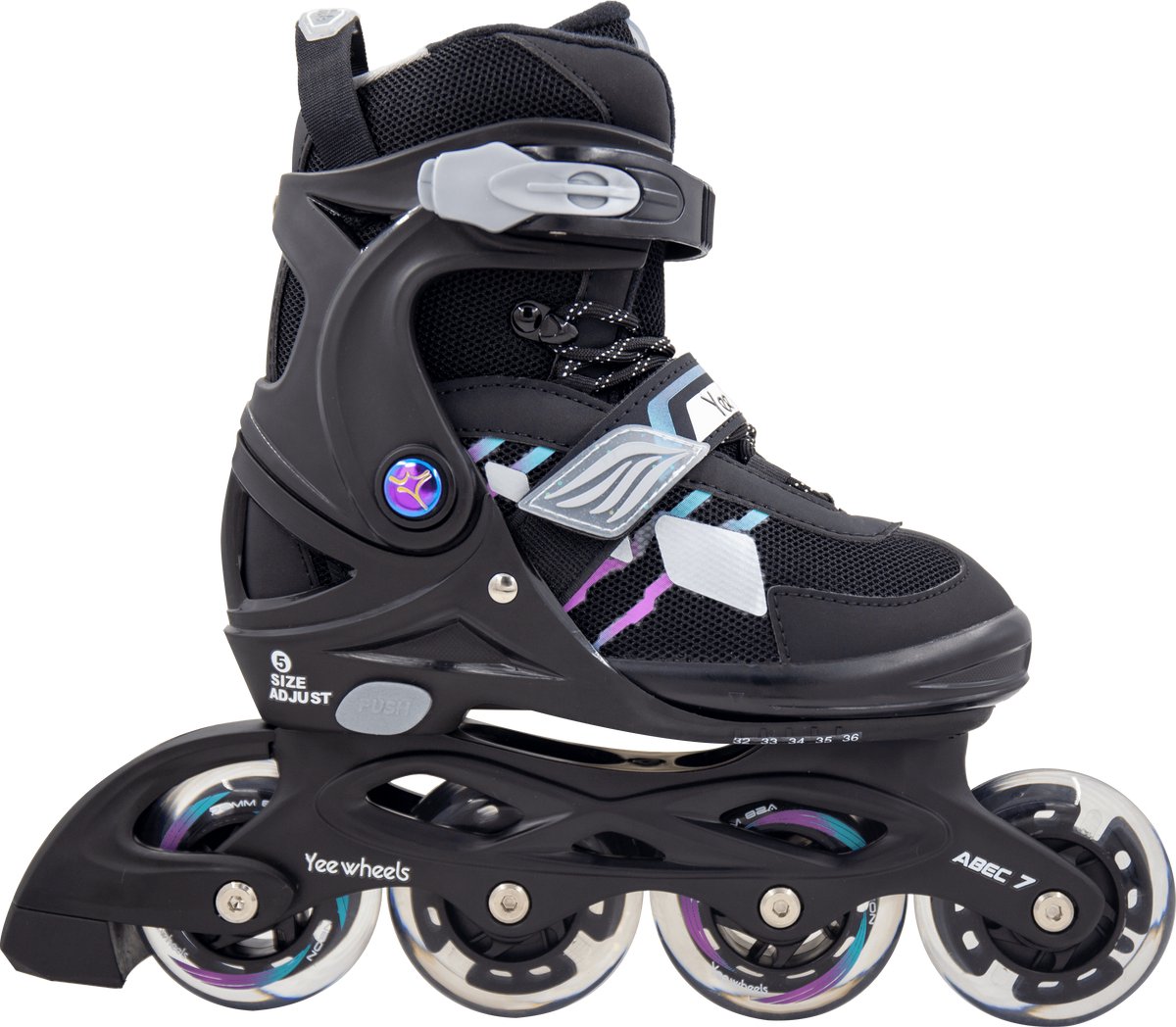 Inlineskates Skeelers Verstelbare – Comfortabel & Optimale Stabiliteit Zwart