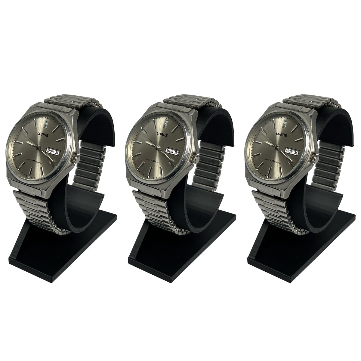 Horloge Houder - Zwart - 3 Stuks - Sieraden Houder - Horloge Standaard - Horloge Display - Horloge Rol