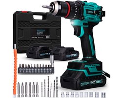 ProXtar Accuboormachine - Accu Schroefboormachine - Boormachine - Klopboormachine - Incl. 2 Accu's