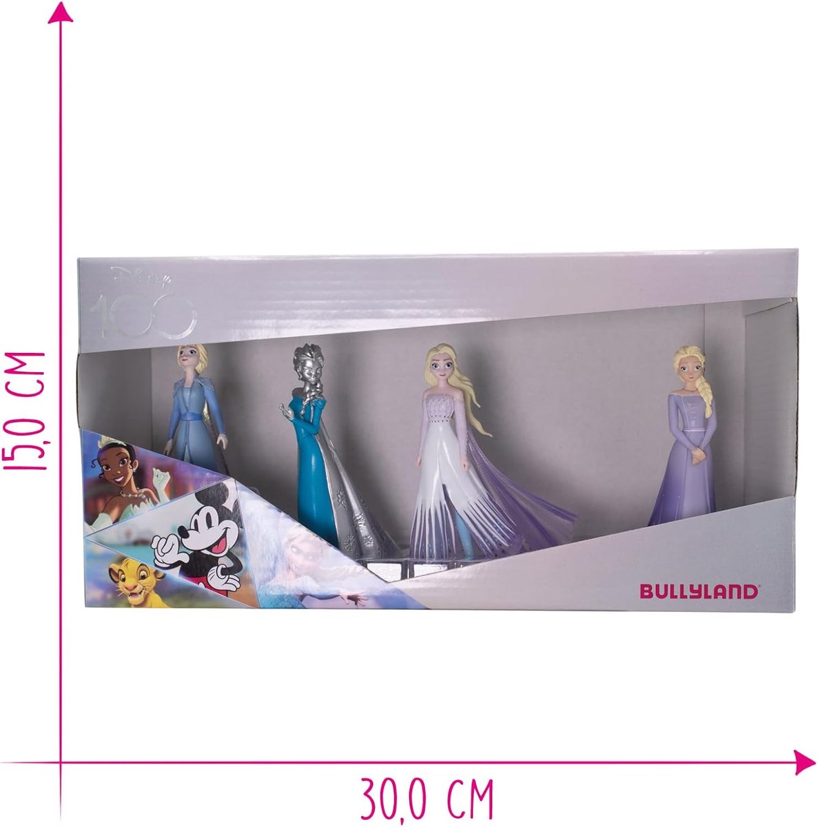 Bullyland 13415 – Speelset en verzamelfiguren Frozen met 4 verschillende Elsa-figuren – levensecht en detailrijk vormgegeven – ideaal als taartfiguur of cadeau voor kinderen vanaf 3 jaar — afbeelding 2