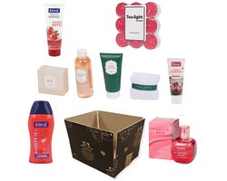 Dames Beauty Geschenk set - Cadeaupakket - Relatiegeschenk met luxe parfum en met creme - lotion - zeep - kaarsen - Rituals items - Kerstpakket - Feestdagen pakket - Giftbox - Winter pakket
