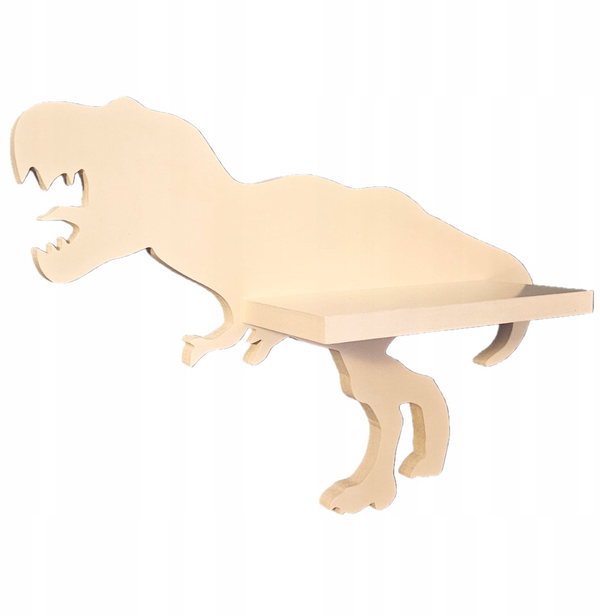 Dino T-Rex Wandplank Kinderkamer - Wit MDF, 49cm breed