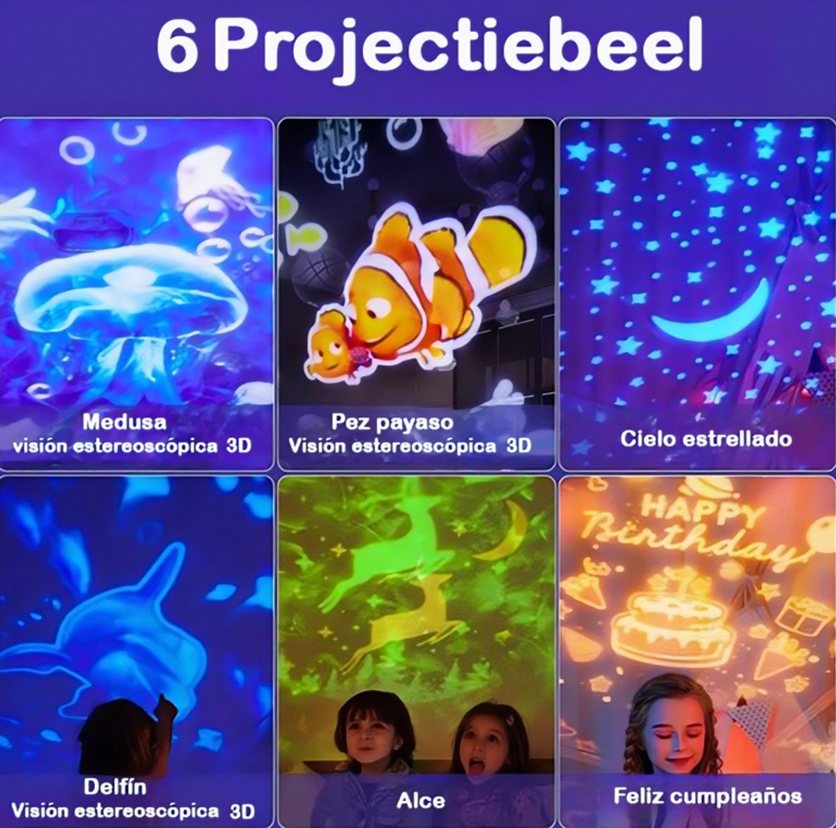 Sterrenprojector met 6 Ocean Wave Patronen – Waterlicht Projector voor Slaapkamer en Thuis – Nebula Sterrenlicht voor Bruiloft, Kerstdecoratie en Relaxatie – foto 3