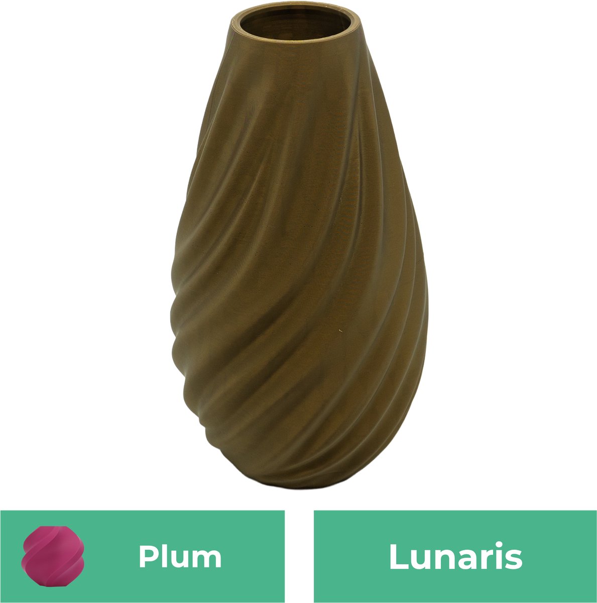 Lovora Lunaris moderne vaas – Decoratieve vaas - Plum - 3d geprinte vaas – geschikt voor droogbloemen - 20CM
