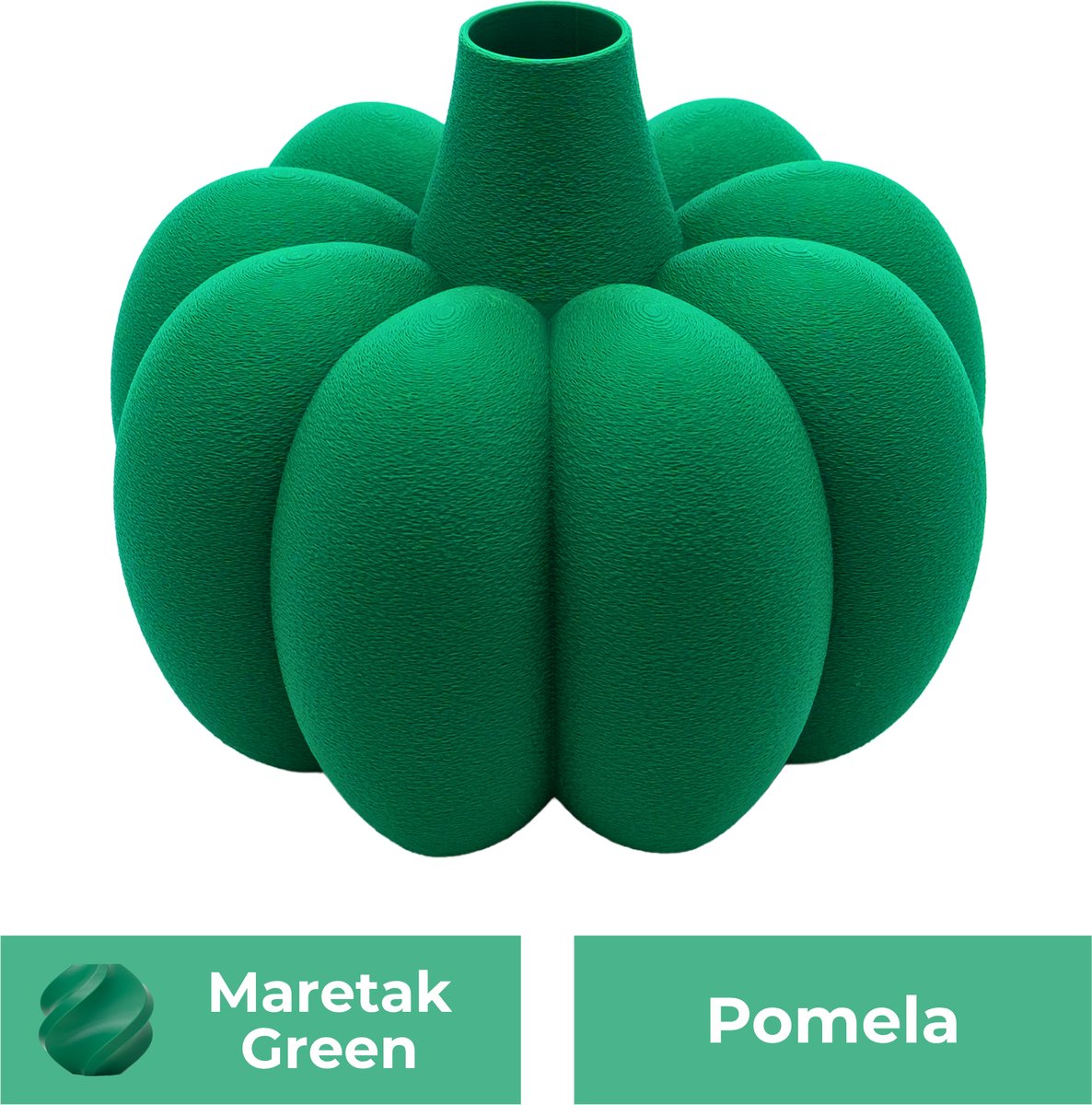 Lovora Pomela organische vaas – Decoratieve vaas - Maretak Groen - 3d geprinte vaas – geschikt voor droogbloemen