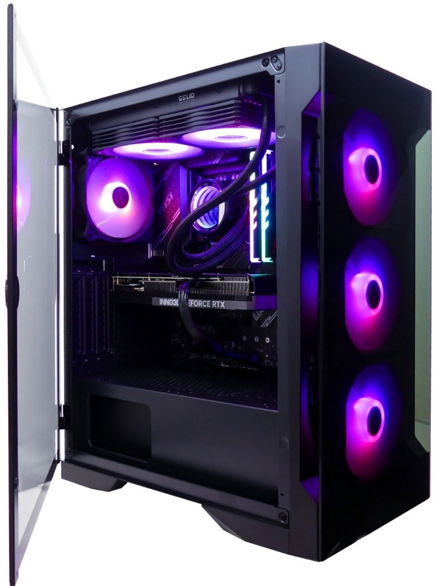 Ryzen 9 5950X Game PC|RTX 5080|2TB|64GB|Waterkoeling - 16-Cores@4.9 TURBO - Met 240mm Liquid Cooler, 850W GOLD PSU en Magneetdeur - WiFi 6 / Bluetooth 5.4 - Windows 11 PRO - Gamdias Talos E2 Elite - Ryzen - €2.599,00