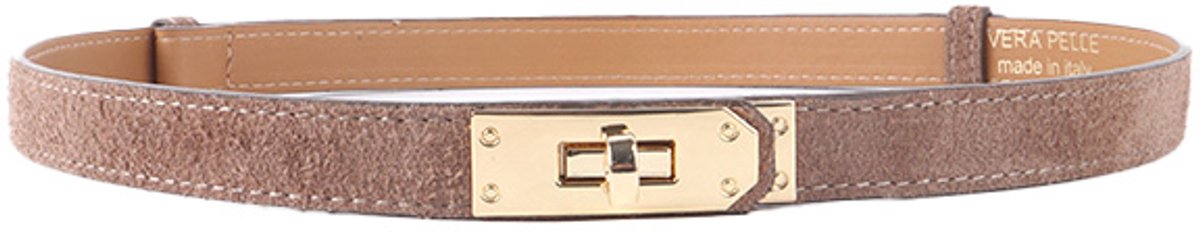 Giuliano Lederen riem - Made in Italy - Taupe
