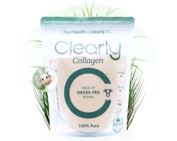 Clearly Collageen Poeder – Rundercollageen 100% Puur Grass-Fed – Neutrale Smaak & Goed Oplosbaar – Voor Huid, Haar, Nagels, Botten, Gewrichten & Spijsvertering – 300 g (30 Porties)