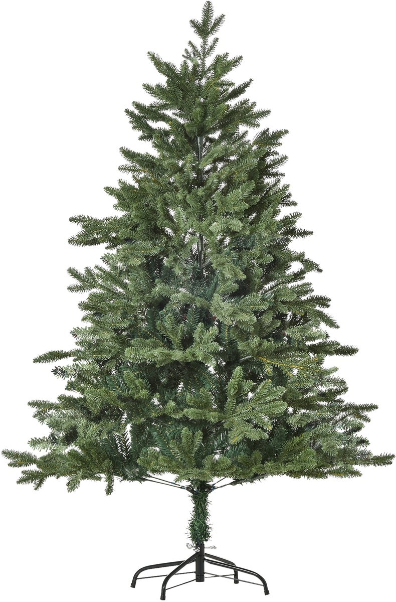 HOMCOM Christmas Tree PVC, PE, Metall Ø75 x 150H cm Grün