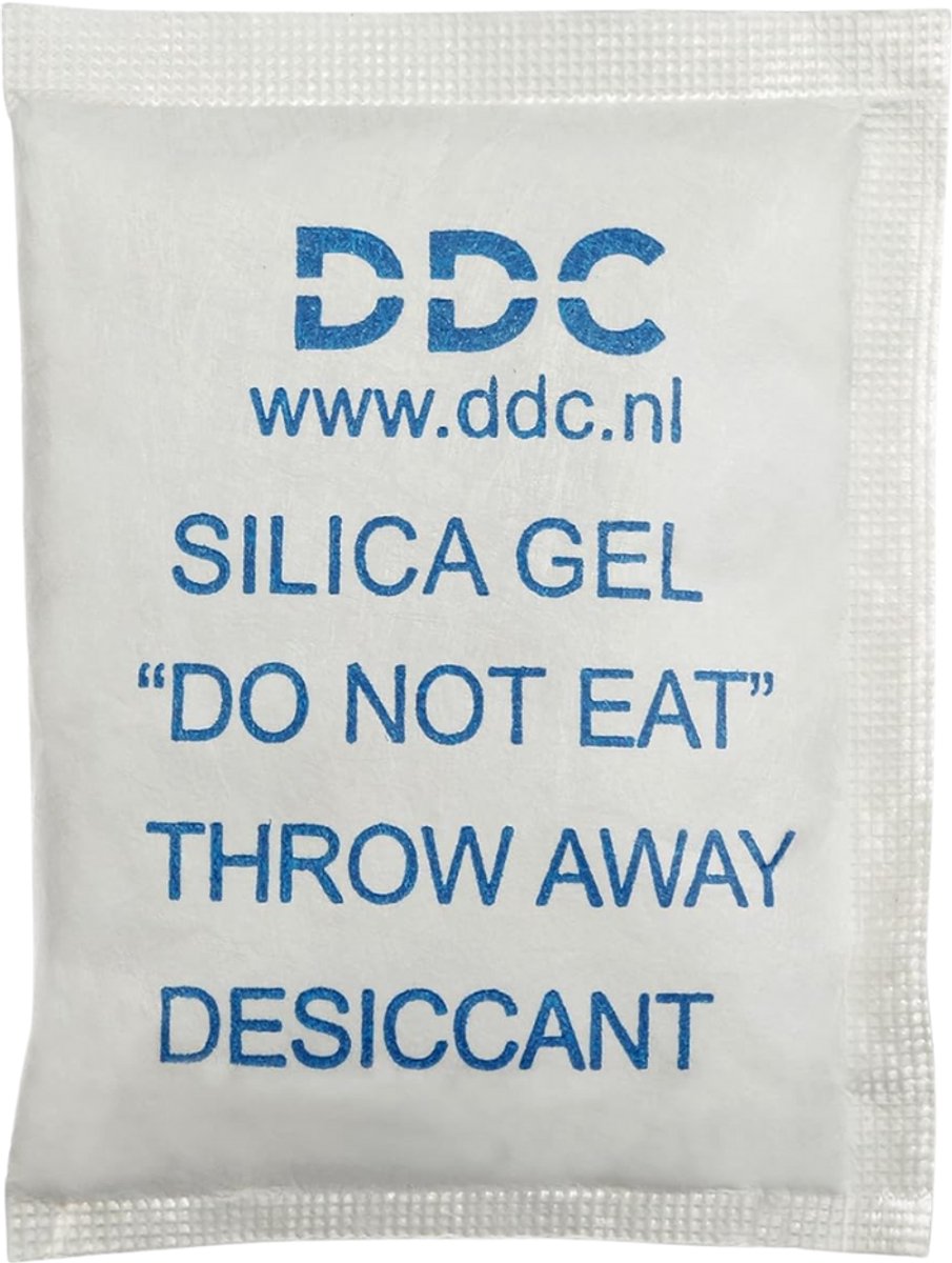 DDC Silica Gel 0,5 gram Tyvek Food Droogzakjes | 1000 zakjes | Voor voedingsmiddelen en supplementen