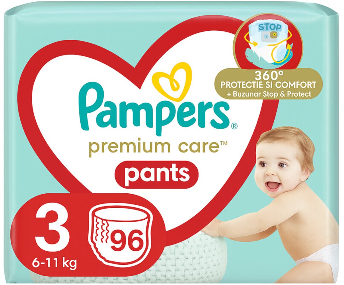 Pampers Premium Care Diapers luierbroekjes maat 3 | 96 stuks