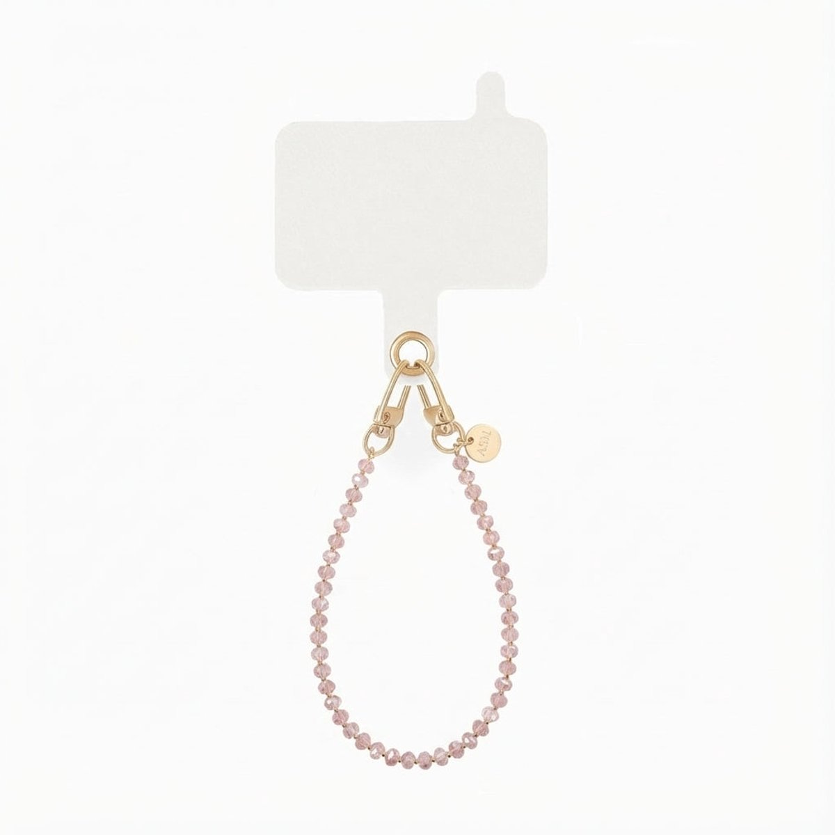 xoxo Wildhearts Telefoonkoord met clip - Crystal Cord (Roze) - Kort koord voor telefoon - Phone cord met koord clip - Kristallen Telefoonketting - geschikt voor iPhone / Samsung - Roze